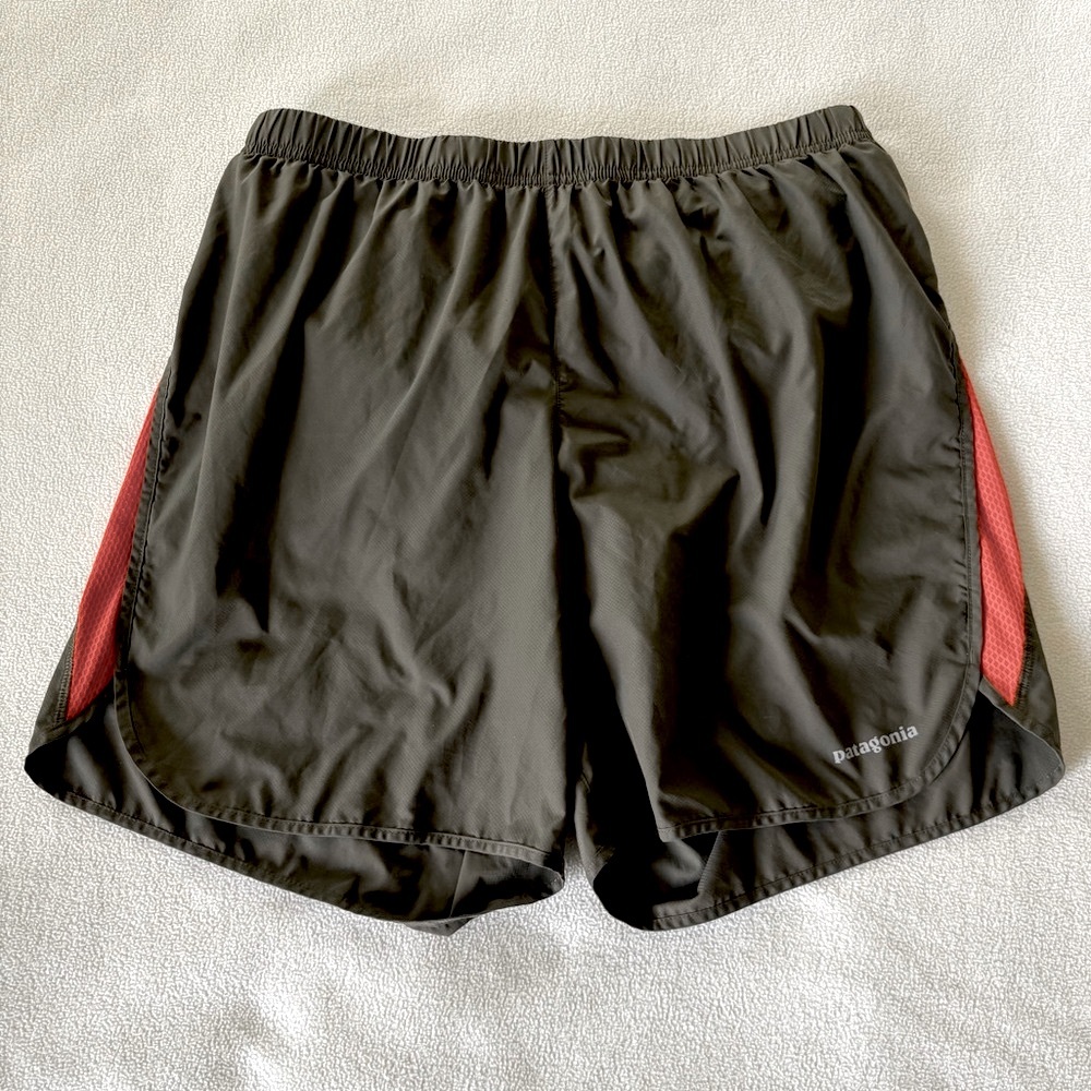 Patagonia Black and Red Athletic Shorts